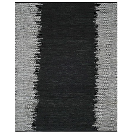 Safavieh 8 x 10 ft. Vintage Leather Hand Woven Rug Light Grey & Black - Large Rectangle VTL389C-8